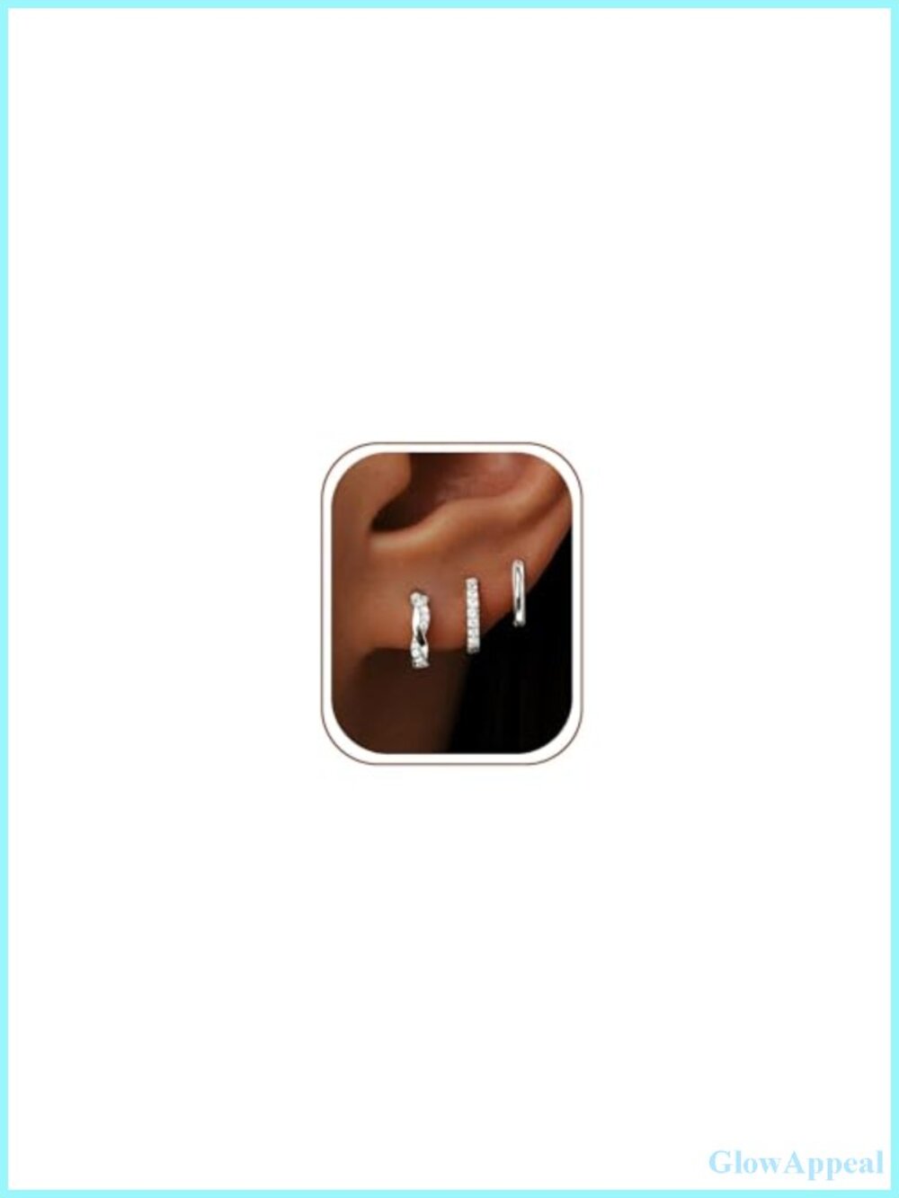 14K Gold Plated Huggie Hoop Earrings Set for Women, Hypoallergenic Small Silver